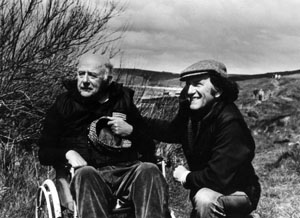 Author with John Betjeman on Greenaway in Cornwall.